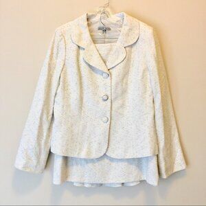 Ann Taylor Ivory Skirt Suit